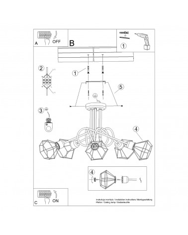 Kronleuchter ARTEMIS 5S schwarz