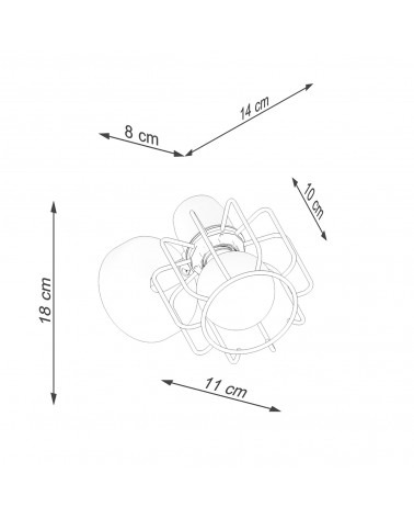 Wandleuchte BELUCI 1 weiß