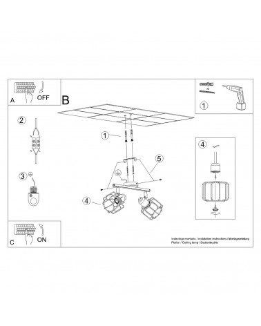Deckenleuchte BELUCI 2 weiß