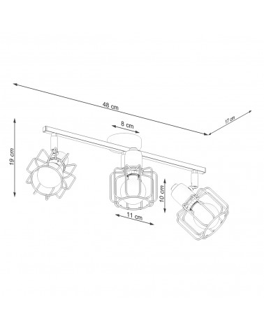 Deckenleuchte BELUCI 3 weiß