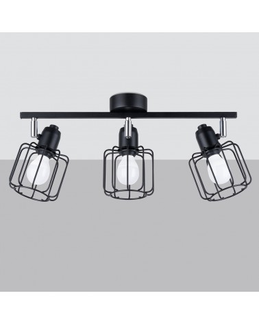 Deckenleuchte BELUCI 3 schwarz