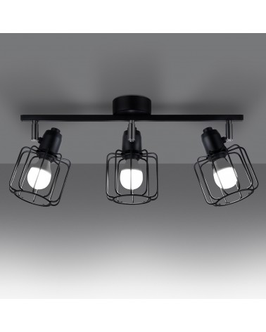 Deckenleuchte BELUCI 3 schwarz