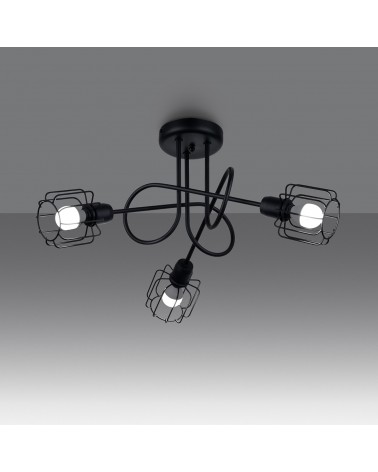 Kronleuchter BELUCI 3S schwarz