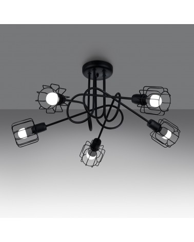 Kronleuchter BELUCI 5S schwarz