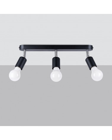 Deckenleuchte FORNES 3 schwarz