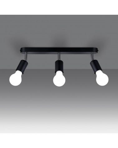 Deckenleuchte FORNES 3 schwarz