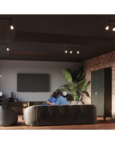 Deckenleuchte FORNES 3 schwarz