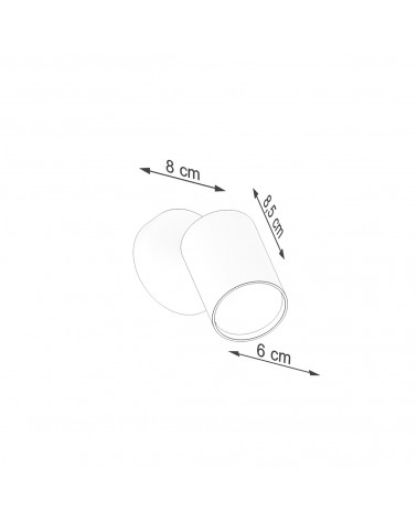 Wandleuchte LEMMI 1 schwarz