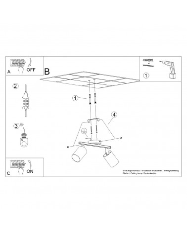 Deckenleuchte LEMMI 2 schwarz
