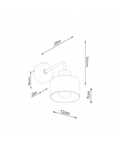 Wandleuchte SAVAR 1 schwarz