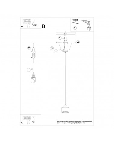 Hängeleuchte SAVAR 1 schwarz