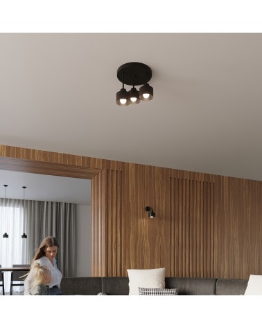 Hängeleuchte SAVAR 3 schwarz