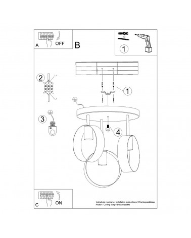 Deckenleuchte TITRAN 3 weiß