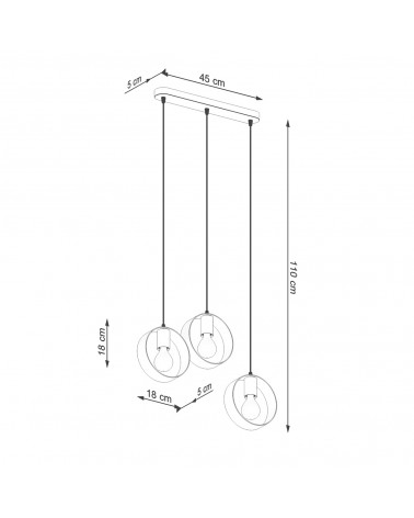 Hängeleuchte TITRAN 3 biała