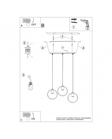 Hängeleuchte TITRAN 3 biała