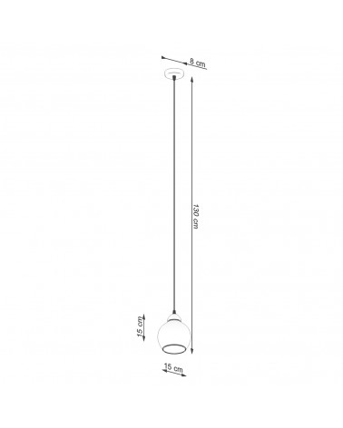 Hängeleuchte ALINO 1 schwarz