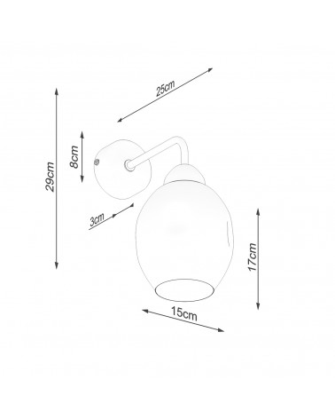 Wandleuchte FILLAN 1 schwarz