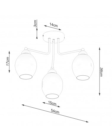 Kronleuchter FILLAN 3 schwarz