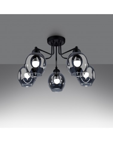 Kronleuchter FILLAN 5 schwarz