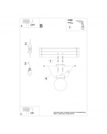Deckenleuchte YOLI 1 weiß