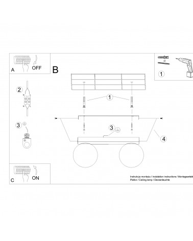 Deckenleuchte YOLI 2 weiß