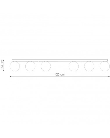 Deckenleuchte YOLI 6 schwarz