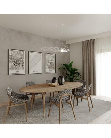 Hängeleuchte LEHDET weiß