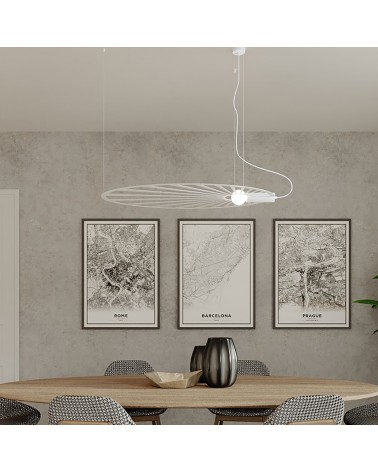 Hängeleuchte LEHDET weiß