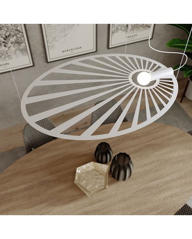 Hängeleuchte LEHDET weiß