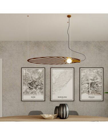 Hängeleuchte LEHDET gold