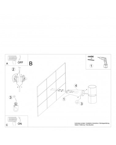 Wandleuchte KUKKIA schwarz