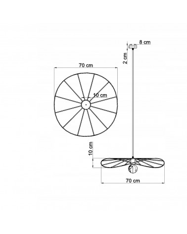Hängeleuchte ESKOLA 70 schwarz