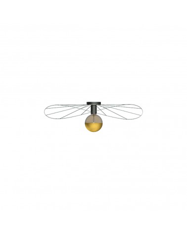 Wandleuchte / Deckenleuchte ESKOLA 70 schwarz