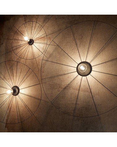 Wandleuchte / Deckenleuchte ESKOLA 70 schwarz