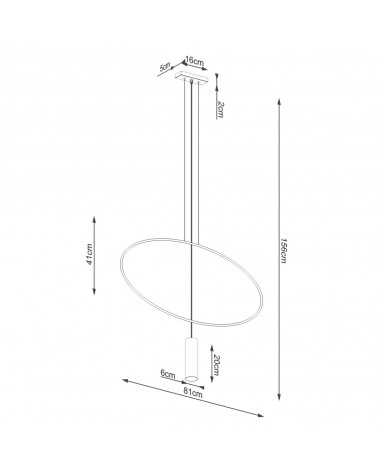 Hängeleuchte HOLAR 1 schwarz