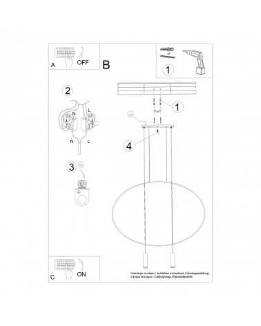 Hängeleuchte HOLAR 2 schwarz