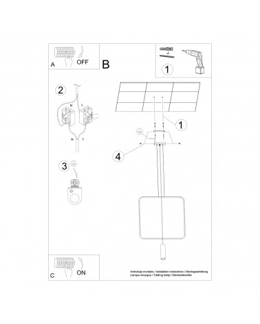 Hängeleuchte RANA 1 schwarz