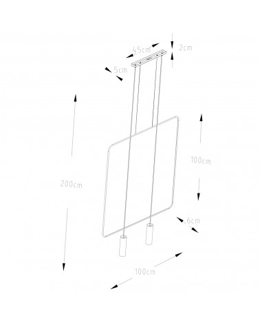 Hängeleuchte RANA 2 schwarz