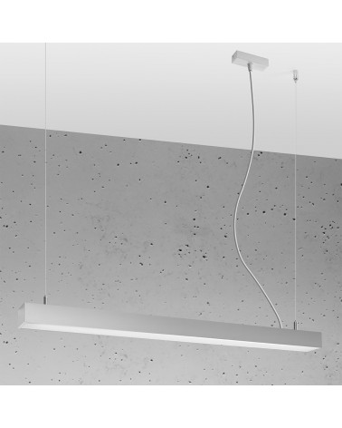 Hängeleuchte PINNE 90 grau