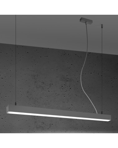 Hängeleuchte PINNE 90 grau