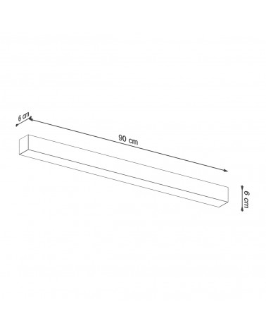 Deckenleuchte PINNE 90 grau