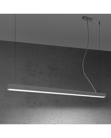 Hängeleuchte PINNE 118 grau