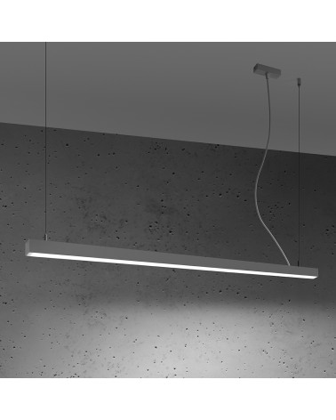 Hängeleuchte PINNE 150 grau