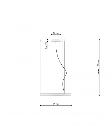 Kronleuchter RIO 55 schwarz 3000K