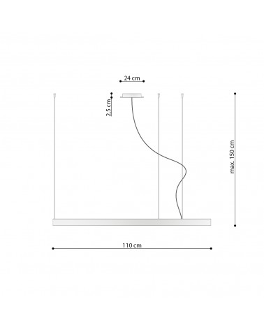 Kronleuchter RIO 110 weiß 4000K