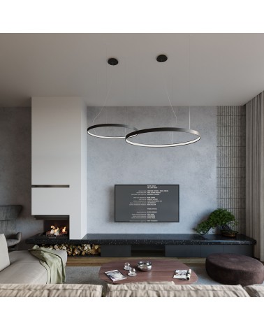 Kronleuchter RIO 110 schwarz 4000K