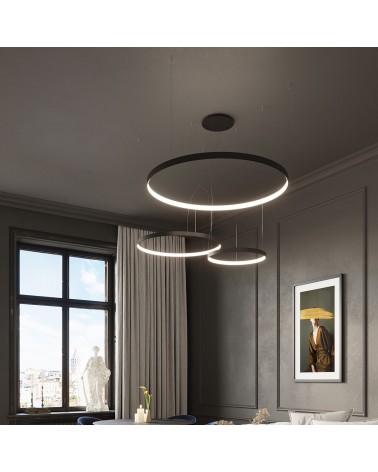 Kronleuchter RIO 110 schwarz 4000K