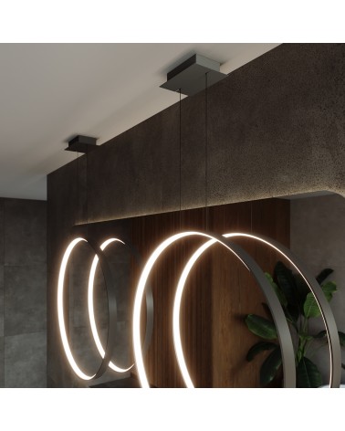 Hängeleuchte RIO 55 schwarz 4000K