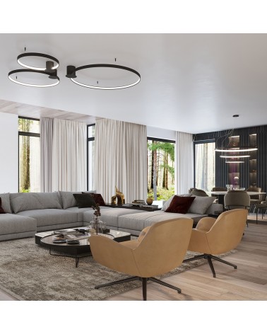 Deckenleuchte RIO 110 schwarz 4000K