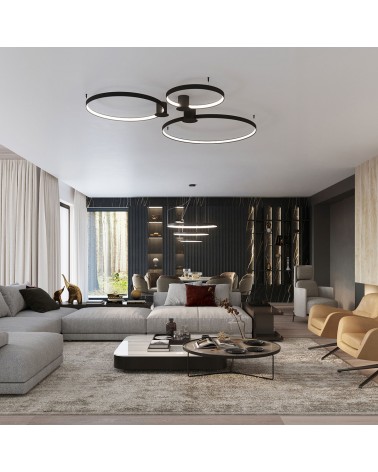 Kronleuchter RIO 3 55/78/110 schwarz 3000K